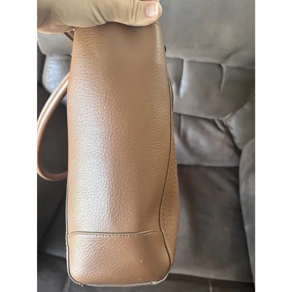 Frye Tote Bag Vegan Leather Camel Brown Large Oversized Carryall Faux Leather - Image 7