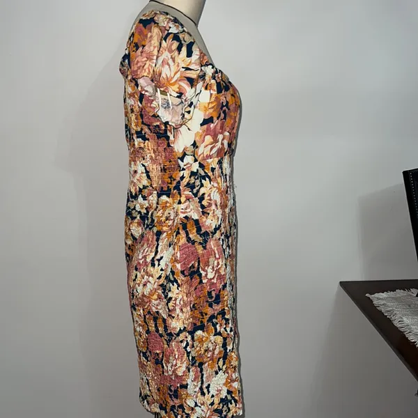 Free People Wren Printed Smocked Summer Mini Dress Size Large - Image 6