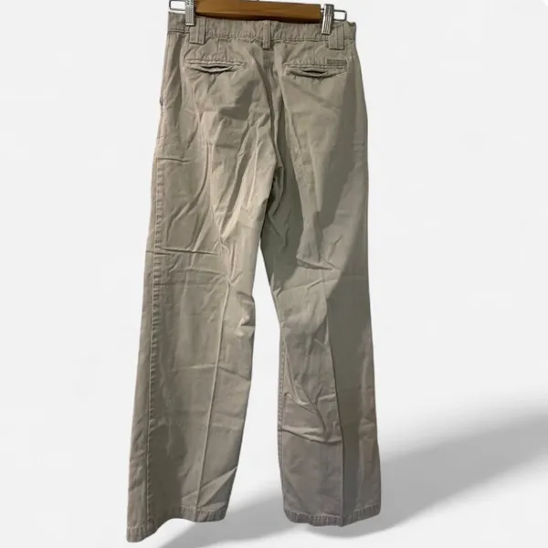 Calvin Klein Jeans Cream Khaki High Rise Straight Leg Pants Size 2 90s - Image 5