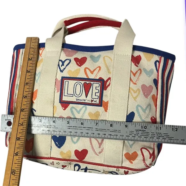 BRIGHTON Mini Tote Love Sparkle Tom Clancy Design Cotton Canvas - Image 3