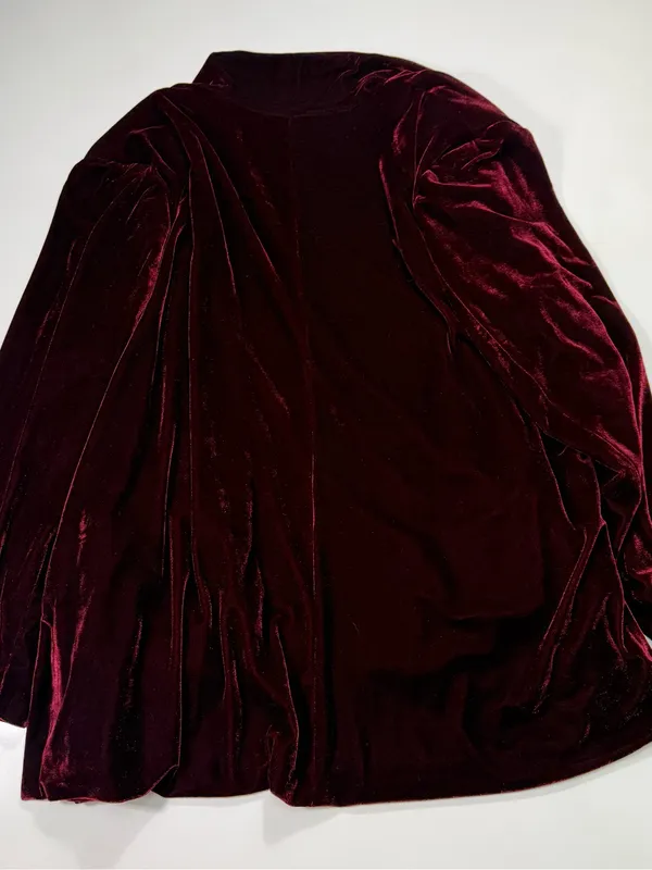 Well Worn Burgundy Velvet Blazer Size XXL - Image 9