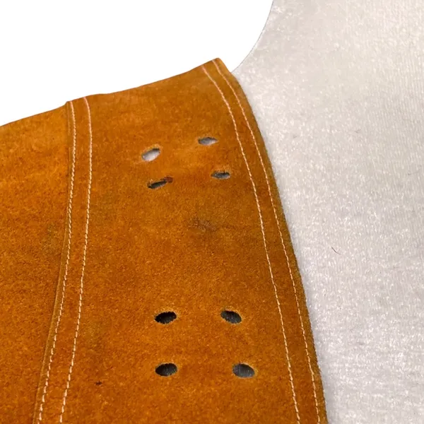 Vintage Suede Leather Fringe Vest Desert Boho Western Hippie Festival Rust Tan - Image 3