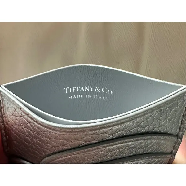 Tiffany & Co. Return to Tiffany RTT Silver Leather Card Case‎ Wallet New - Image 5
