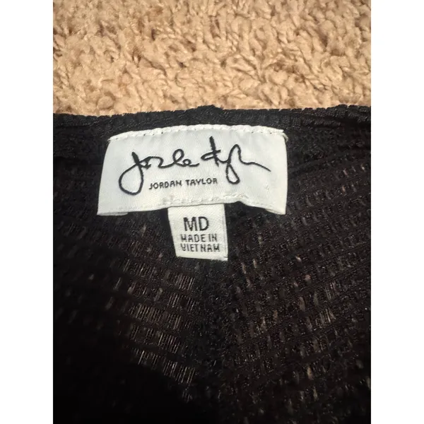 Jordan Taylor Black Mesh Wide Leg Swim‎ Cover-Up Pants Women's Medium - Image 4