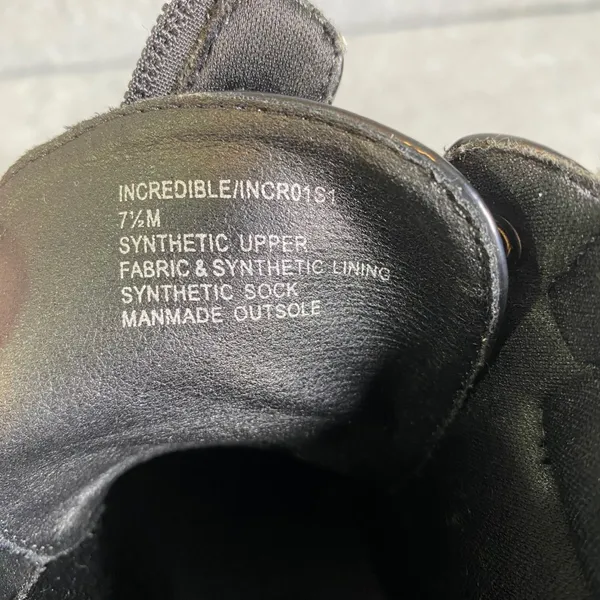 Steve Madden Incredible Combat Boots Women's 7.5 Black Platform Lug Sole Zip EUC - Image 5