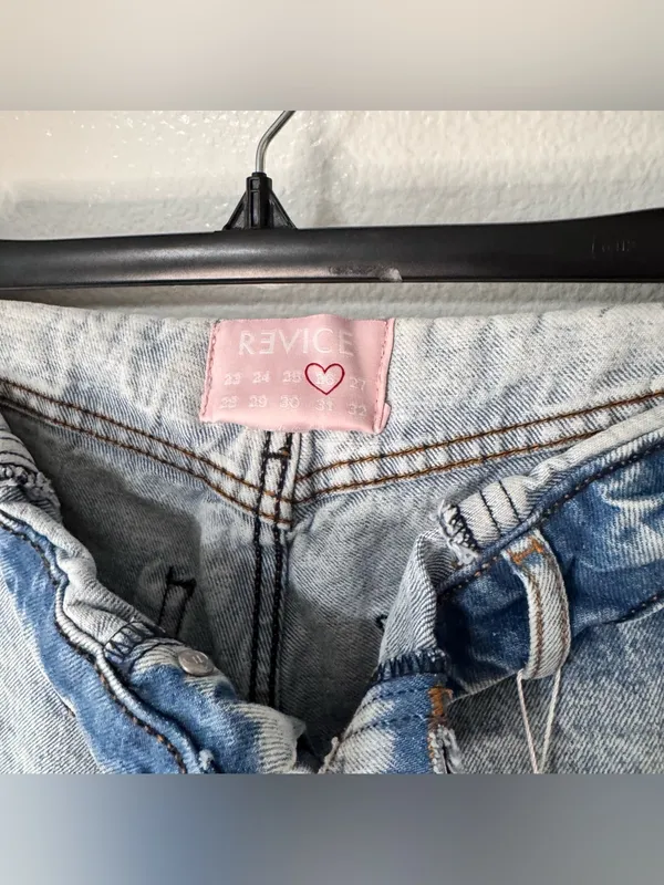 Revice Denim Mixtape 2000's Folded Down Waistband Stone Washed Jeans Size 26 NEW - Image 6