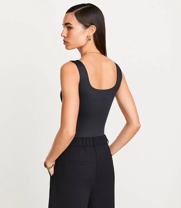 NWT LOFT Versa 360 Knit Square Neck Bodysuit - Image 5