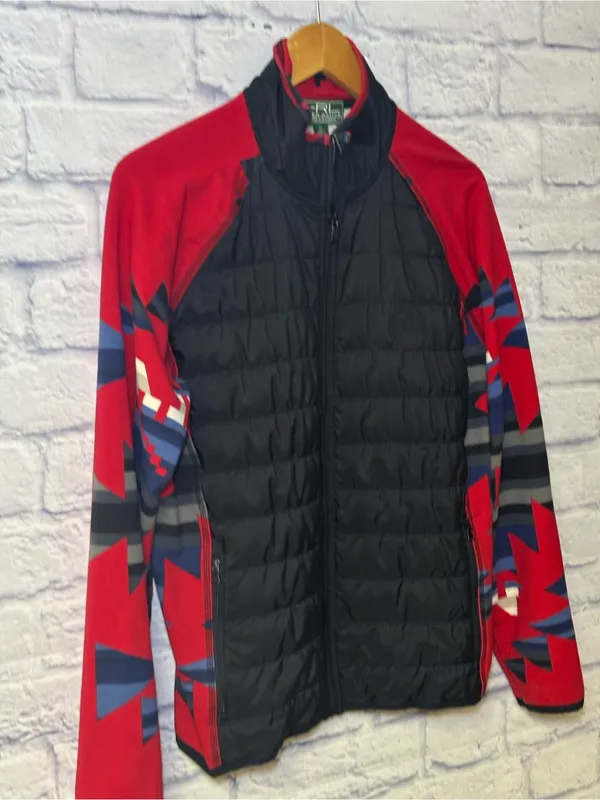 Lauren Ralph Lauren Active Puffer Fleece Jacket With Native Print Womens Size XL - Image 2
