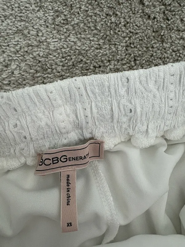 BCBGeneration White Eyelet Shorts - Image 4