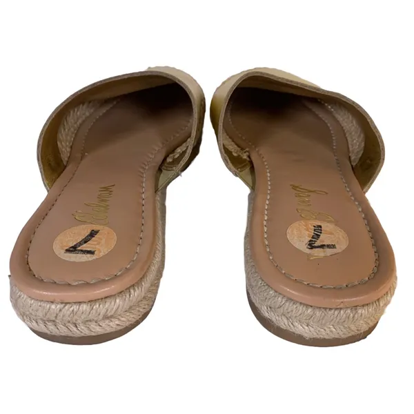 SAM EDELMAN GOLD LEATHER "AUSTIN" ESPADRILLE SLIDE MULES (7M) - Image 10