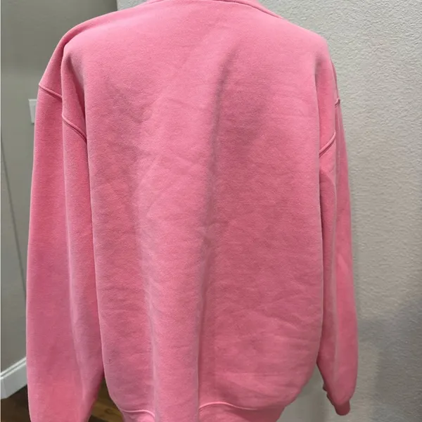 White Fox Boutique Vibrant Pink Crewneck Sweater with Relaxed Fit - Image 3