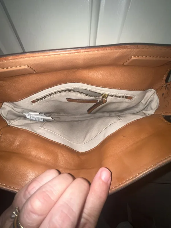 Banana Republic Brown Leather Saddle Crossbody Bag - Image 3