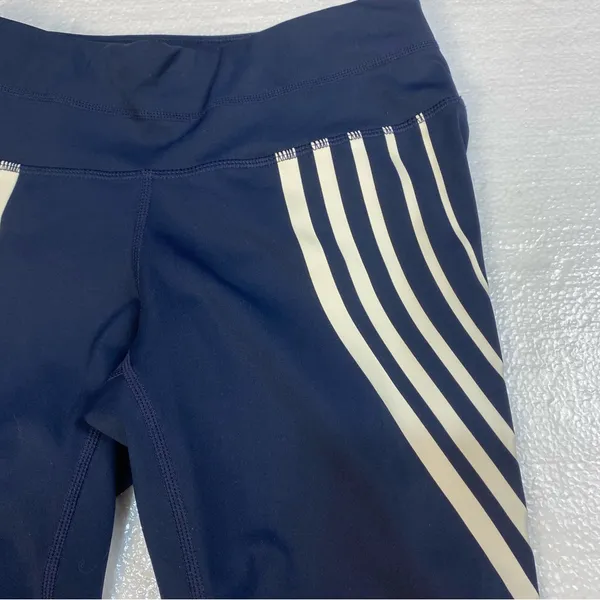 Athleta Gel‎ Sonar Navy White Striped 21" Capri Leggings Size XXS - Image 8