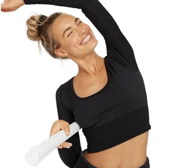 NWT Aerie Offline Sidewalk Seamless Ribbed Long Sleeve Cropped Shirt Sz Medium - Image 7