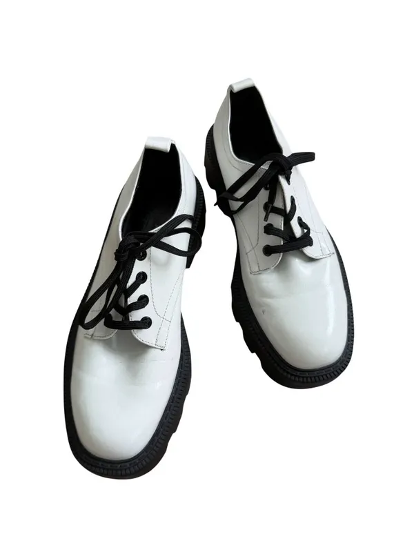 ZARA White Laceup Platform Oxfords Size 38 / 7.5 - Image 9