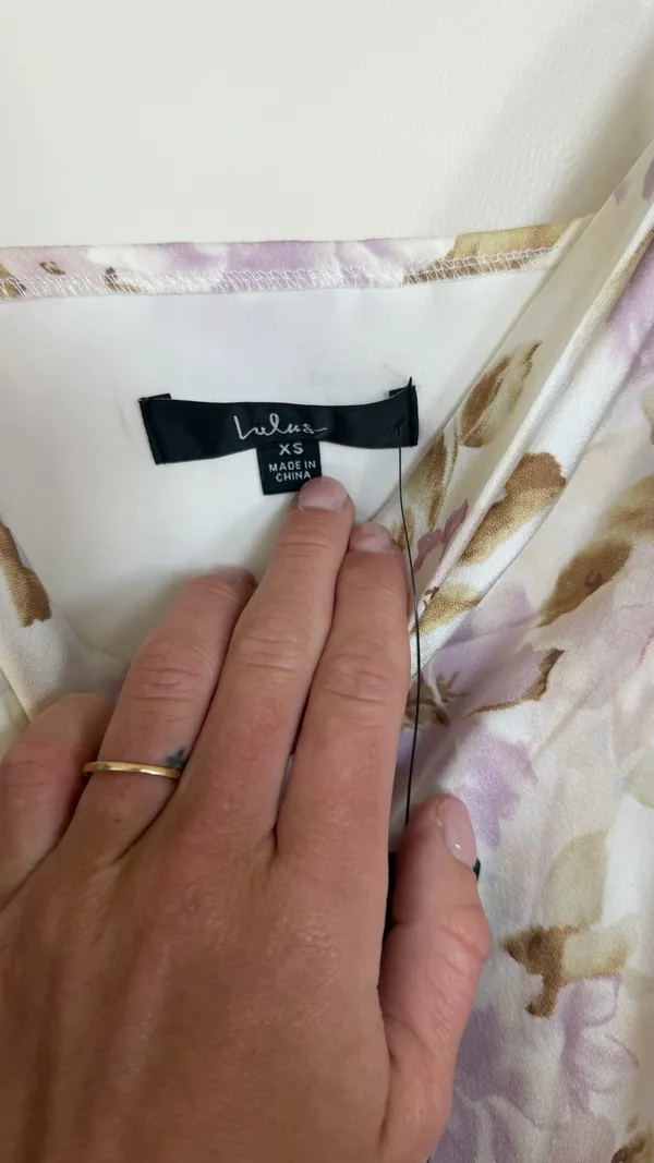 Lulus NWT Floral Midi Dress With Slit - Image 3