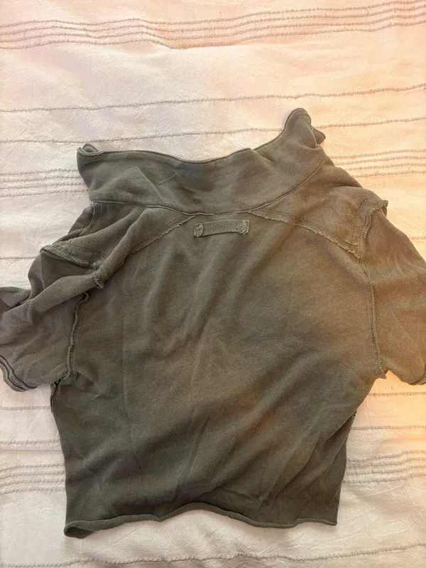 Free People Crop Top Green Olive - Image 2