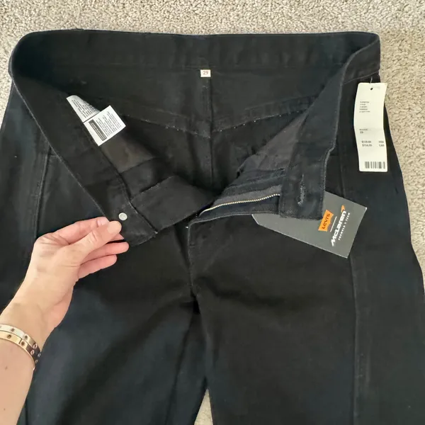Levi's x McLaren Speed Baggy Jeans Black Formula 1 Racing Womens Sz 29 - Image 5