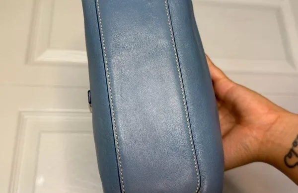Vintage Y2k COACH Hampton Clip Blue Hobo Shoulder Bag - Image 5
