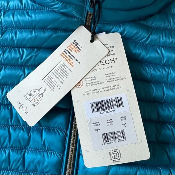 NWT Save The‎ Duck Carina Puffer Jacket Lightweight Spring Puffer Quilted Zip Lg - Image 9