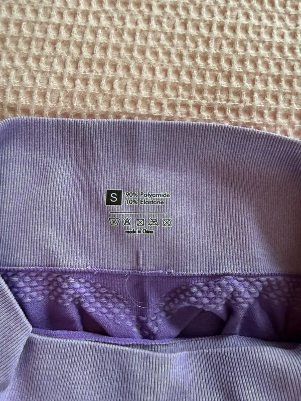 Shein Lavender Seamless Workout Set – Size S (Top + Leggings) - Image 5