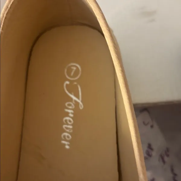 Forever 21 Women's tan nubuck Embellished slip ons 7 - Image 3