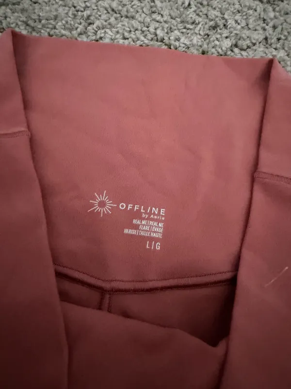 Aerie pink crossover flare leggings - Image 8