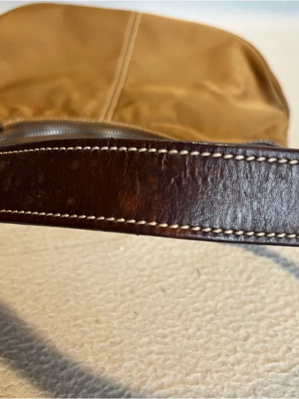 Dooney & Bourke Wayfarer Brown Canvas Nylon Hobo Shoulder Bag - Image 5