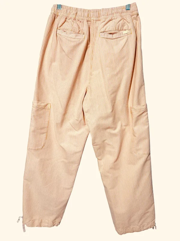 Urban Outfitters Women's Striped Elastic Waist Drawstring Cargo Jogger Pants - Image 5
