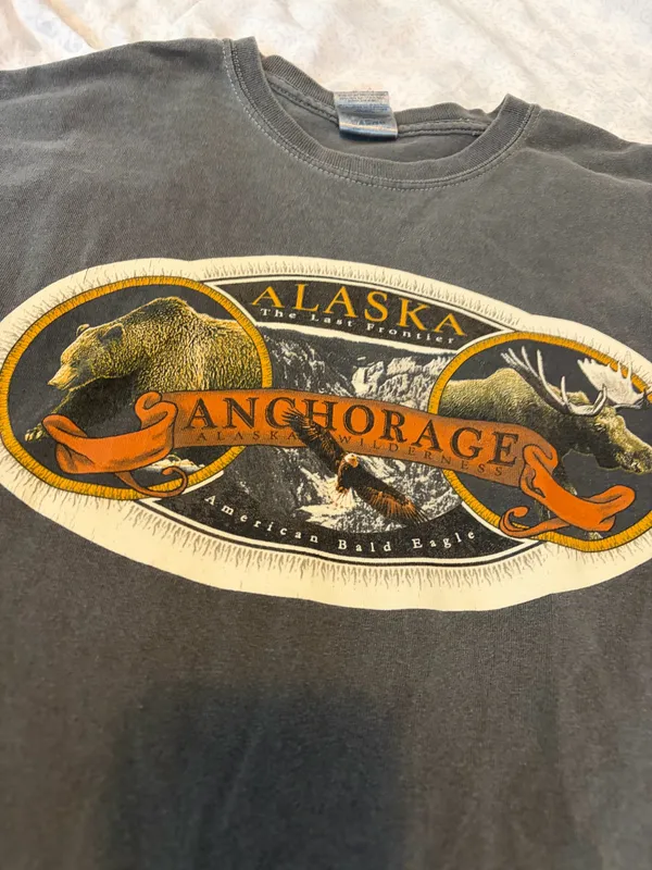 Alaska anchorage Tshirt Gray Size M - Image 4