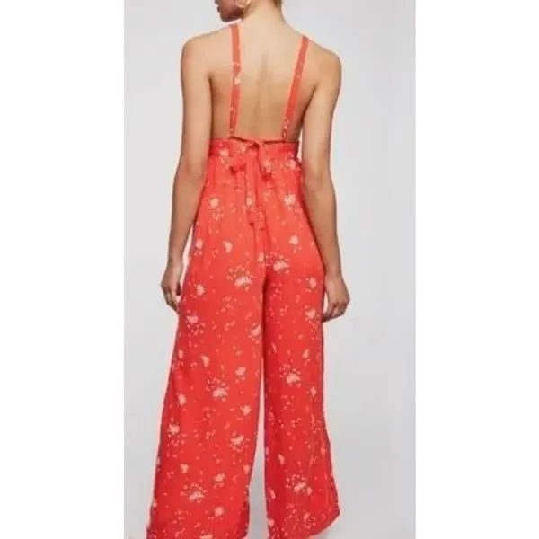 Free People Sweet in the Streets Floral Overalls Jumpsuit - Image 5