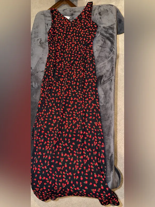 Princess Polly Nellie Maxi Dress Black/Red Floral Size 4 New with tag - Image 10
