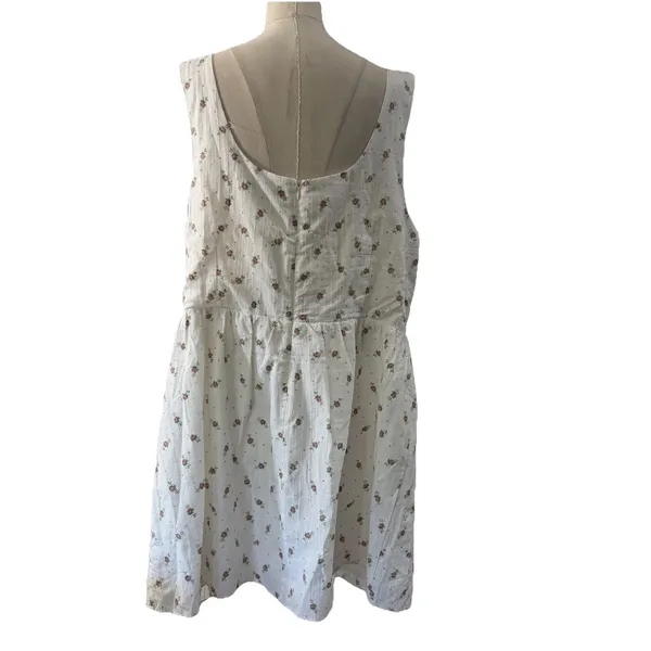 Princess Polly Samana Mini Dress Ditsy Floral Square Neck White Purple Sz 14 NEW - Image 6