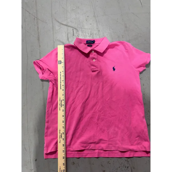 Polo Ralph Lauren Womens Pink Classic Fit Short Sleeve Pique Polo Shirt Medium - Image 6