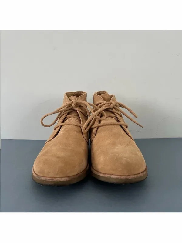 Clarks Originals Phenia Carnaby Tan‎ Brown Leather Chukka Lace Up Heel Boots - Image 3