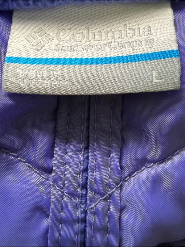 Columba Sportswear Large Purple FQuilted Fleece Vest Cabincore Granolagirl Y2K - Image 6