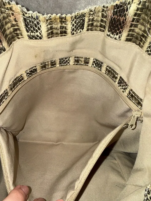 Rampage Snake Embossed Faux Leather Shoulder Tote Bag - Image 10