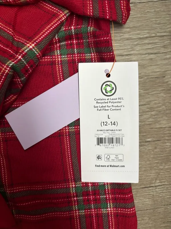 NWT Christmas Joy Spun Pajamas with Socks Sz L - Image 9