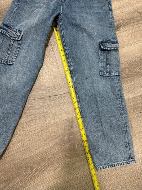 RAILS Cargo Jeans Women’s Size 27 Blue Straight Leg Utility Denim Pants - Image 6