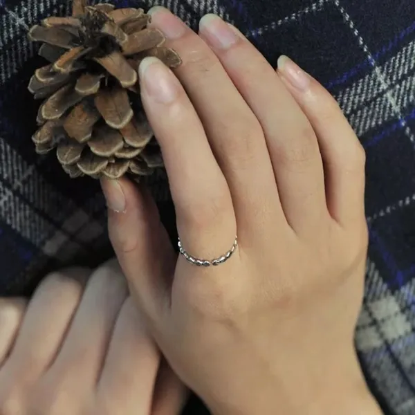 Boutique NEW 925 Sterling Silver‎ Hexagon Design Stacking Adjustable Band Ring - Image 3