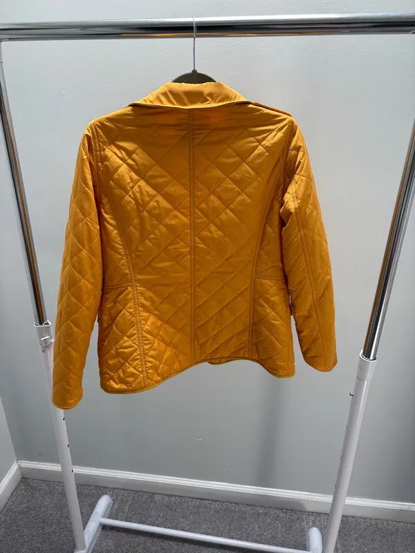 Talbots Yellow Quilted Barn Snap-Front Full Zip Collared Jacket - Image 11