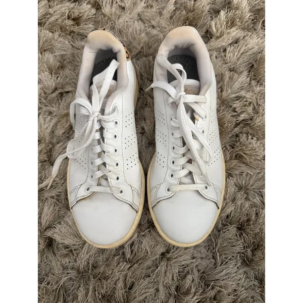 Adidas White Cheetah Print Sneakers Size 8 - Image 6