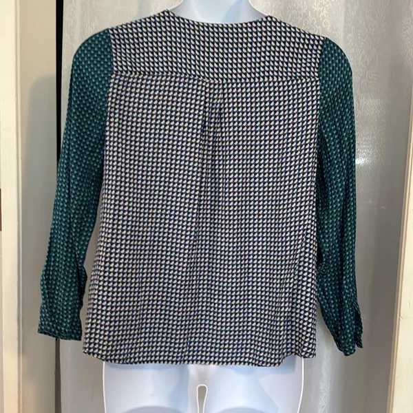 BODEN Green and Navy Printed Split - Image 2