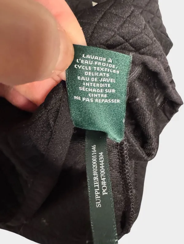 Lauren Ralph Lauren Black Quilted Full Zip Vest XL - Image 6