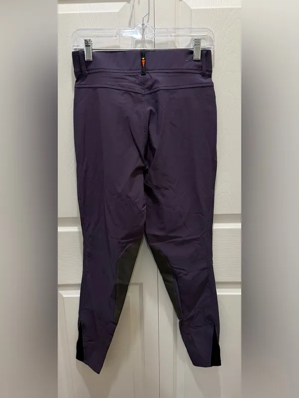 Kerrits Slim Pull-On Riding Equestrian Tights Deep Plum Black Knee Patches M - Image 3