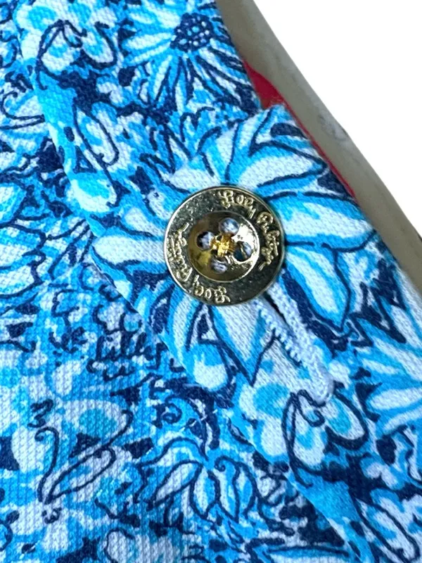 EUC Lilly Pulitzer Callahan Shorts Cumulus Blue Blooming Together Size 2 - Image 3