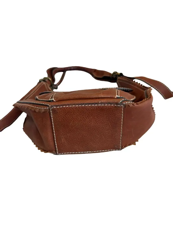 BCBGMaxAzria Brown Y2K Purse Shoulder Bag 2000s Retro Vintage Small Boho Slouch - Image 10