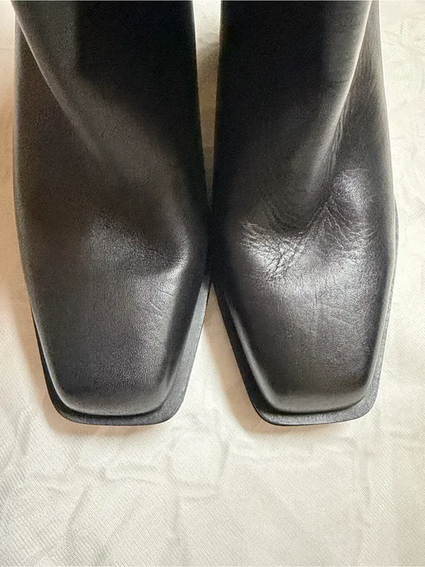 Franco Sarto Black Leather Slip on Boots(Size 8.5M) - Image 12