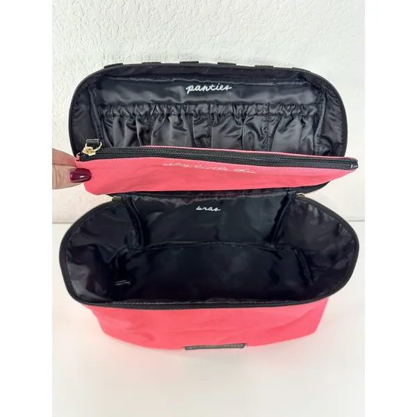 Victoria’s Secret Travel Case Pink Black Stripe Sexy Little Things NWT Gift - Image 10