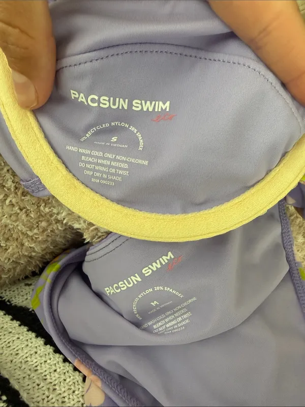 PacSun eco floral penny purple Swim two piece bikini set - Image 2
